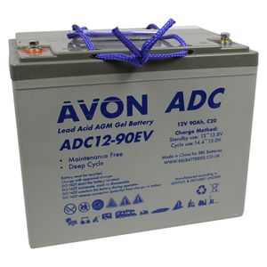 ADC12-90EV AVON DEEP CYCLE AGM GEL BATTERY 90AH-Powerland