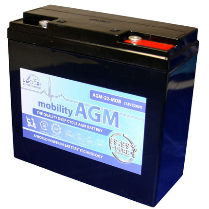 AGM-22-MOB 12V 22Ah Batteries For Mobility Scooters-Powerland