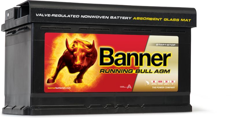 Batt. AGM Banner Start & Stop Running Bull 58001 12V-80Ah 800A (+)
