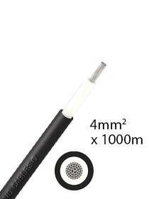 Elettro Brescia 4mm2 single-core DC cable 1000m - Black