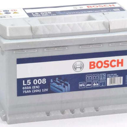 L5008 BOSCH LEISURE BATTERY 12V 75AH (CCA 650 amps) UK 096 L5008-Powerland
