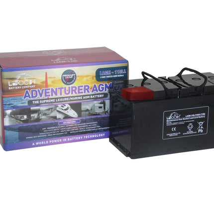 LEOCH LAGM-110LL - 12v 110Ah AGM Leisure Battery-Powerland