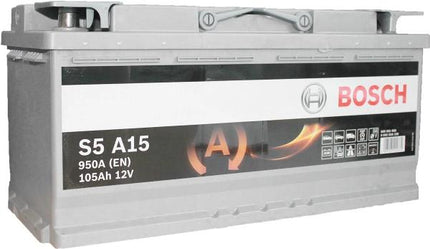 S5 A15 BOSCH AGM CAR BATTERY 12V 105AH (CCA 950amps) Type 020AGM S5A15-Powerland
