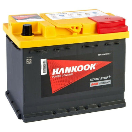 Hankook SA56020 AGM Starter Battery Type 027 12V 60Ah CCA (EN) 680A-Powerland