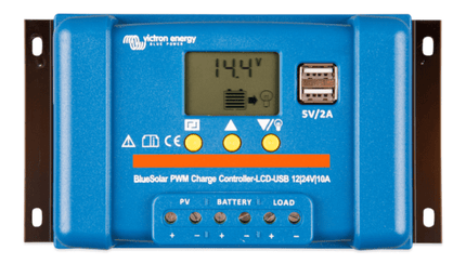 Victron Energy BlueSolar PWM LCD&USB 12/24V 10A – SCC010010050-Powerland