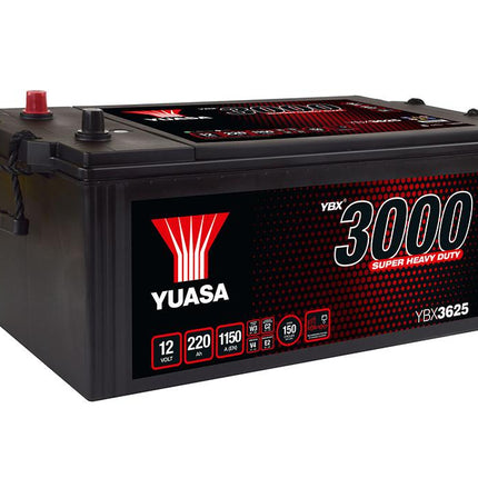 Yuasa YBX3625 12V 220Ah 1150A Super Heavy Duty SMF Commercial Vehicle Battery-Powerland