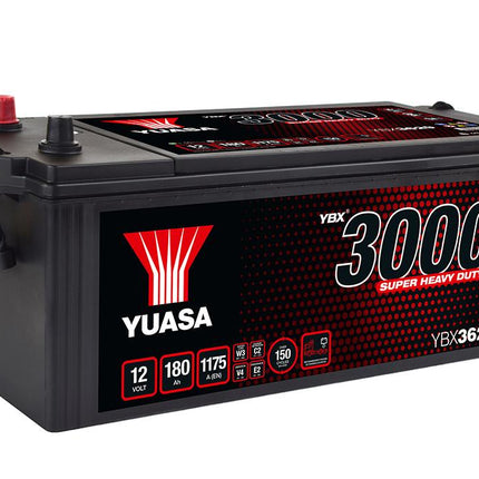 Yuasa YBX3629 12V 180Ah 1175A Super Heavy Duty SMF Commercial Vehicle Battery-Powerland