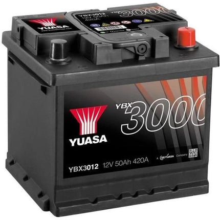 YBX3012 12V 50Ah 420A Yuasa SMF Car Battery Type 012-Powerland