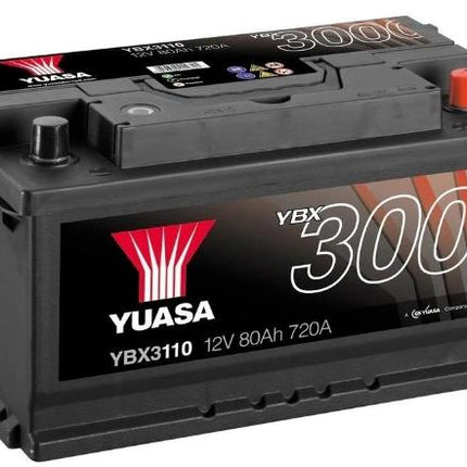 YBX3110 12V 80Ah 720 CCA Yuasa SMF Car Battery-Powerland