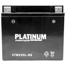 PLATINUM CTMX20L-BS Motorcycle MF AGM battery 12V - 20Ah - 260CCA-Powerland