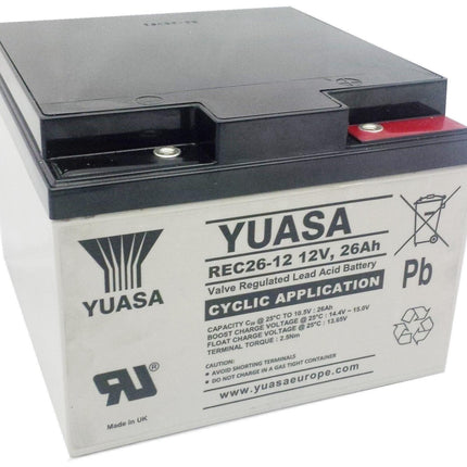 Yuasa REC26-12I (12V 26Ah) Cyclic VRLA Battery-Powerland