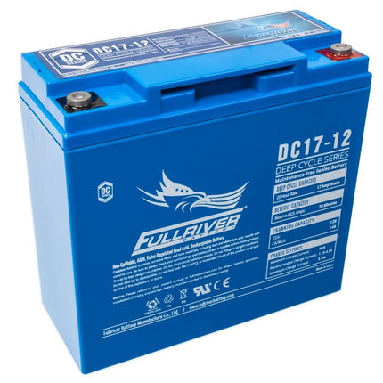 DC17-12 FULLRIVER DC SERIES DEEP CYCLE AGM MOBILITY/LEISURE BATTERY 17AH-Powerland