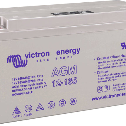 Victron Energy 12V/165Ah Gel Deep Cycle Battery (BAT412151104)-Powerland