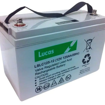 LSLC125-12 LUCAS AGM SLA CYCLIC BATTERY 125AH-Powerland