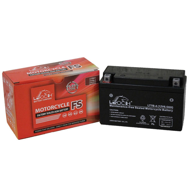 YTX9-BS 12V AGM MC Battery, Dry Charged w/Acid Pack 8 AH, 135 CCA