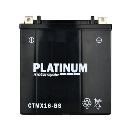 PLATINUM CTMX16-BS Motorcycle MF AGM Battery 12V - 14Ah - 270CCA (YTX16-BS)-Powerland
