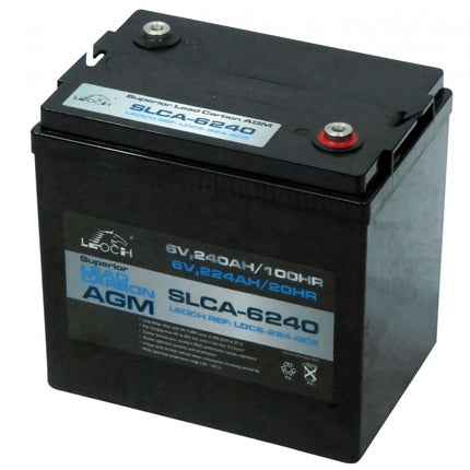6v Leoch 268ah Agm Lead Carbon Deep Cycle Battery (LDC6-265-GC2) (Slca-6285) (T145)-Powerland