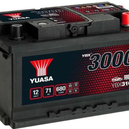 YBX3100 12V 71Ah 650 CCA Yuasa SMF Car Battery-Powerland